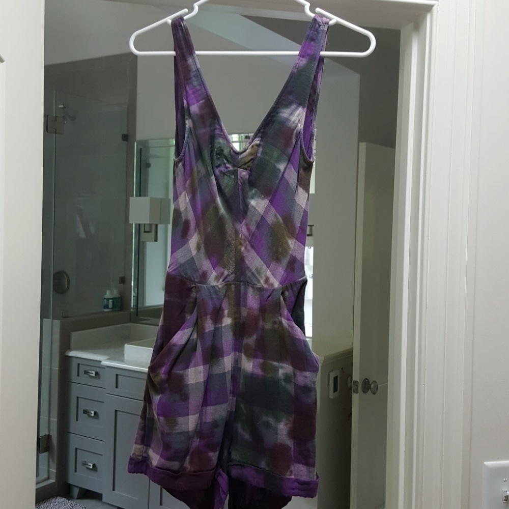 RACHEL Rachel Roy purple and black romper size 0